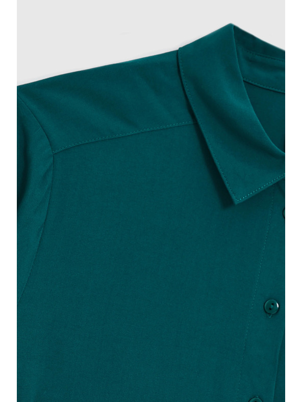 Moodo Zelená viskózová košeľa Moodo