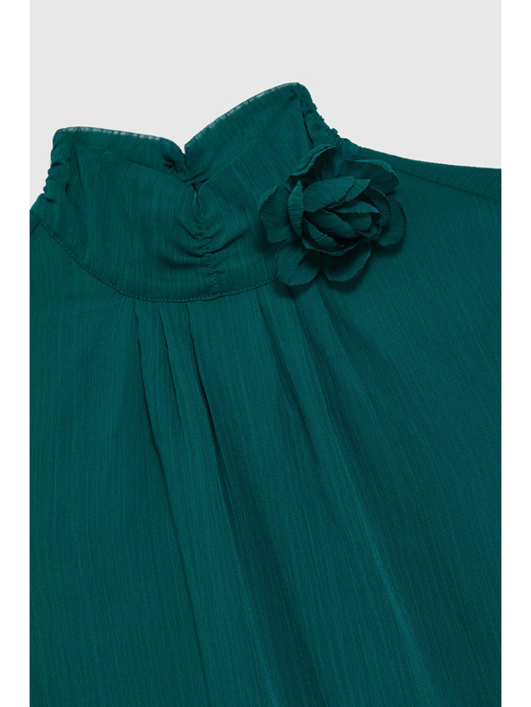 Moodo Zelená košeľa s kvetom Moodo