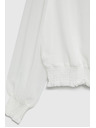 Moodo Biela košeľa so zberanými rukávmi Moodo