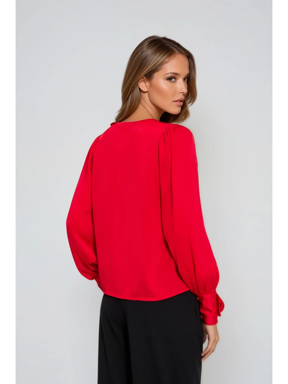 Moodo Červená blúzka s ružami Moodo