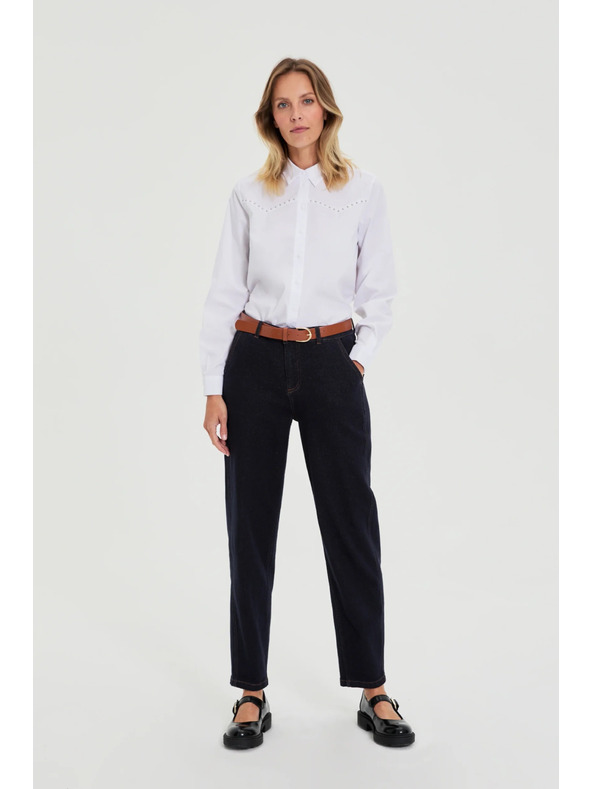 Moodo Hladká košeľa biela Moodo