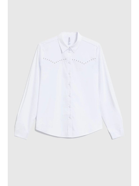 Moodo Hladká košeľa biela Moodo