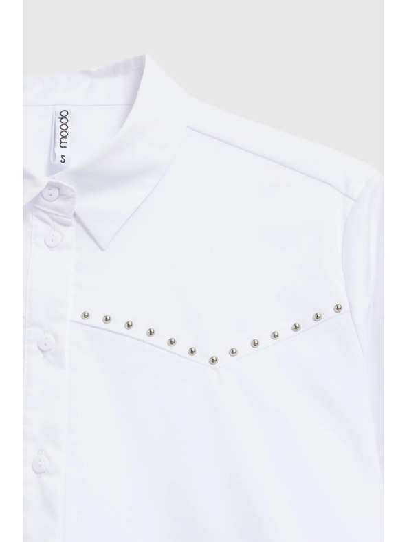 Moodo Hladká košeľa biela Moodo