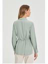 Moodo Olivová košeľa Moodo so zaväzovaním