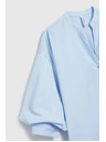 Moodo Svetlomodrá košeľa so zberanými rukávmi Moodo