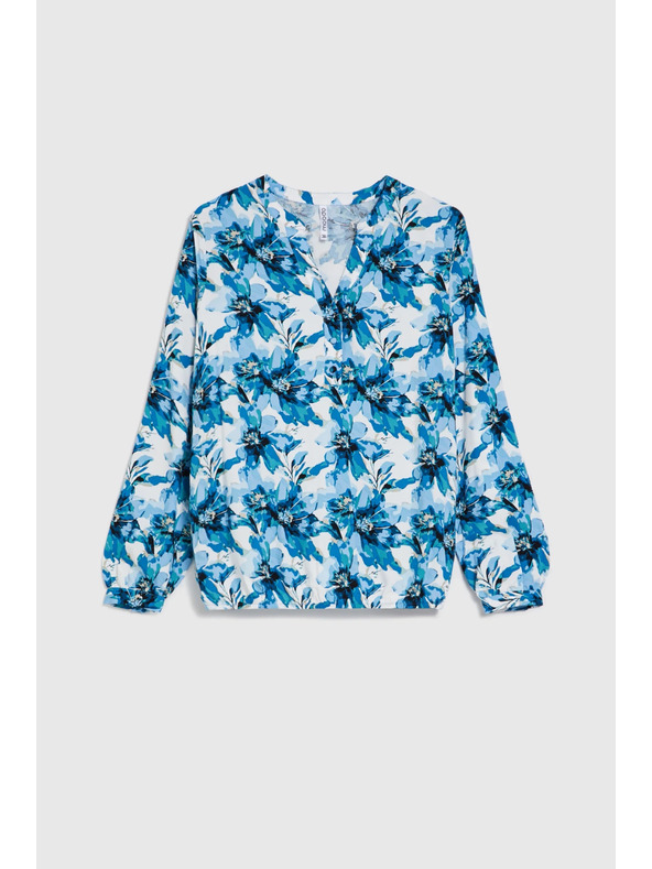 Moodo Vzorovaná košeľa modrá Moodo