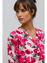 Moodo Vzorovaná košeľa fuchsiová Moodo
