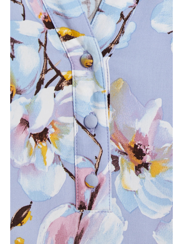 Moodo Svetlomodrá viskózová košeľa Moodo