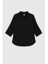 Moodo Čierna viskózová košeľa Moodo