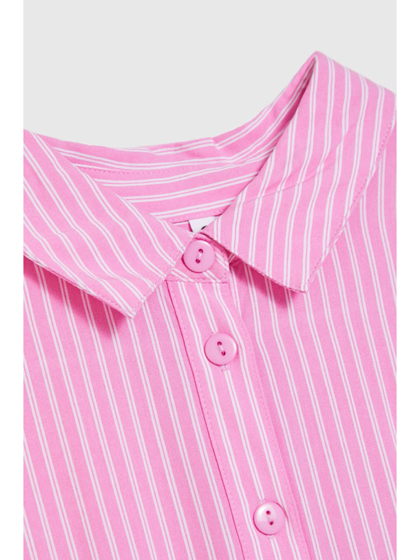 Moodo Ružová pruhovaná košeľa Moodo