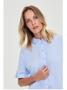 Moodo Svetlomodrá pruhovaná košeľa Moodo