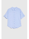 Moodo Svetlomodrá pruhovaná košeľa Moodo