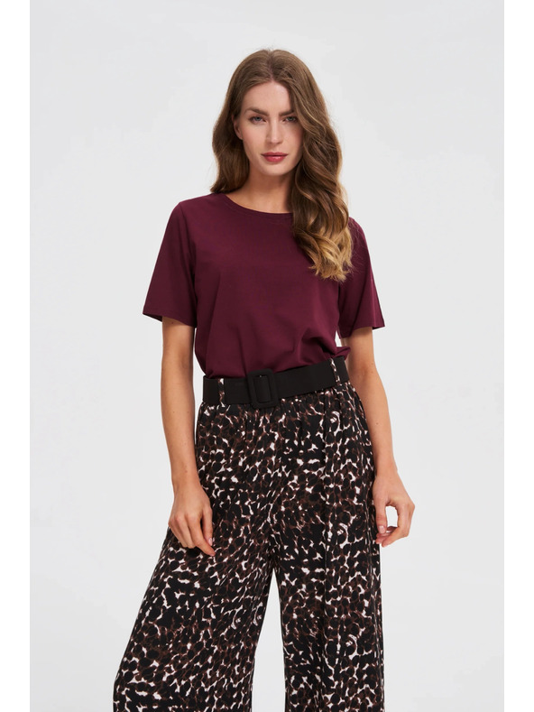 Moodo Hladké vínovej tričko Moodo