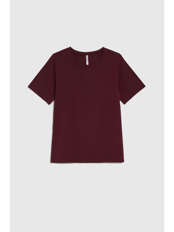 Moodo Hladké vínovej tričko Moodo