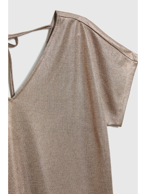 Moodo Blúzka z trblietavého materiálu ružová Moodo