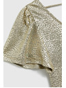 Moodo Blúzka s nadýchanými rukávmi zlatá Moodo