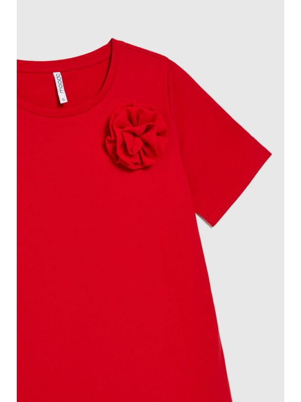 Moodo Bavlnená blúzka s aplikáciou červená Moodo