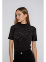 Moodo Čierne tričko s krátkym rukávom Moodo