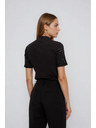 Moodo Čierne tričko s krátkym rukávom Moodo