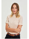 Moodo Béžová blúzka s vreckami Moodo