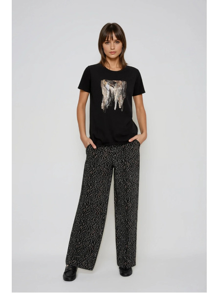 Moodo Blúzka s potlačou čierna Moodo