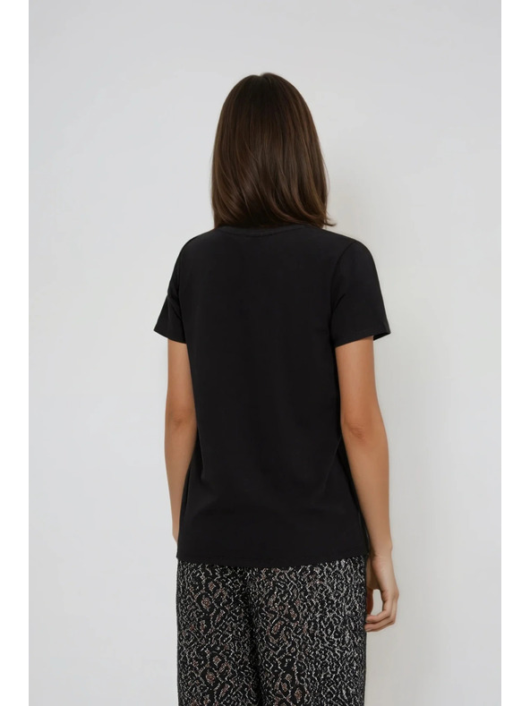 Moodo Blúzka s potlačou čierna Moodo