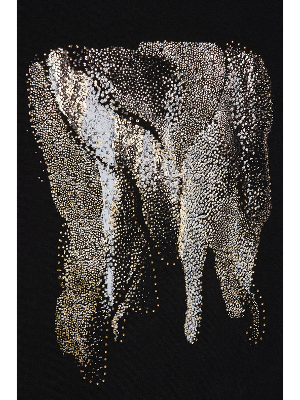 Moodo Blúzka s potlačou čierna Moodo