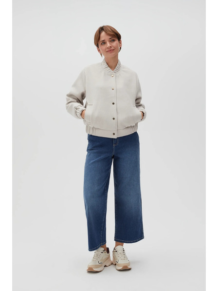 Moodo Béžová dámska bomber bunda Moodo