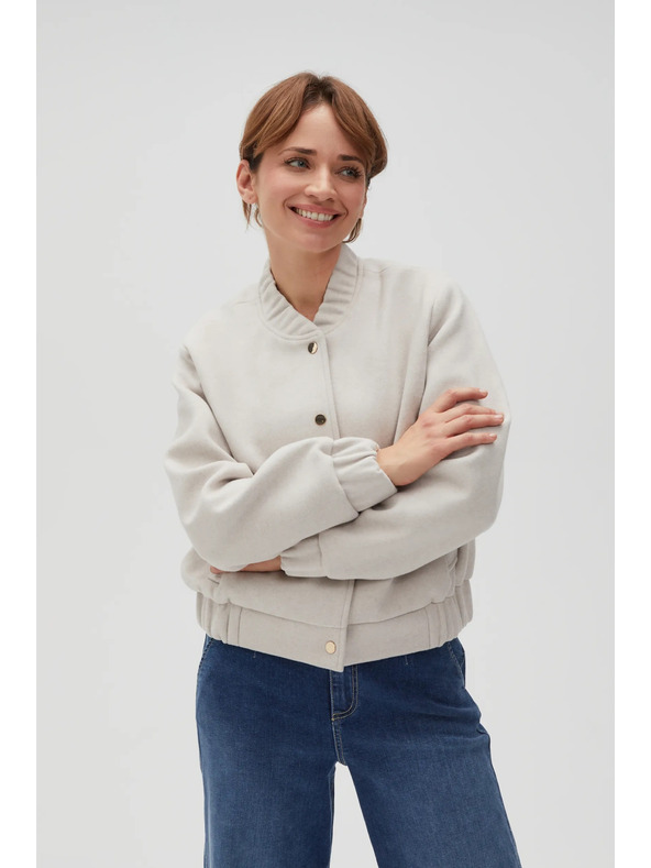 Moodo Béžová dámska bomber bunda Moodo