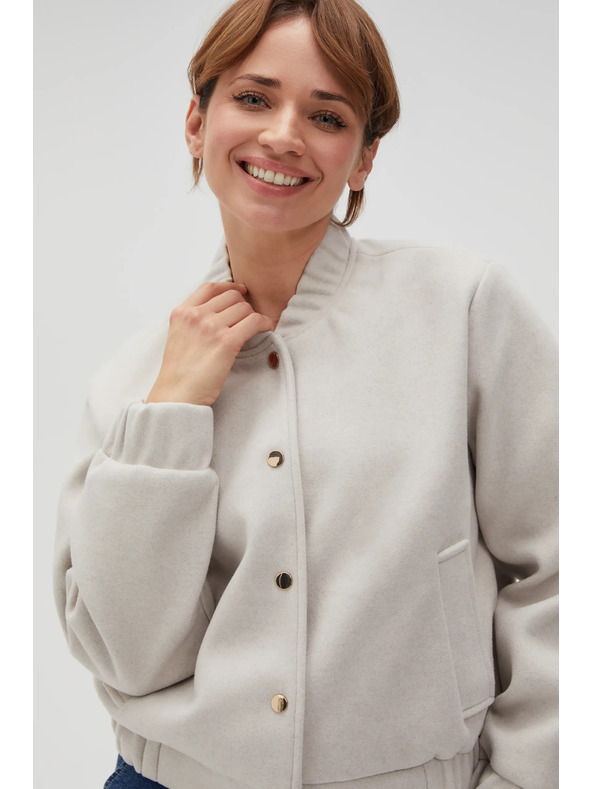 Moodo Béžová dámska bomber bunda Moodo