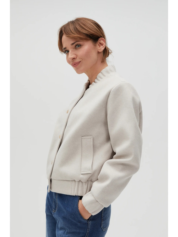 Moodo Béžová dámska bomber bunda Moodo