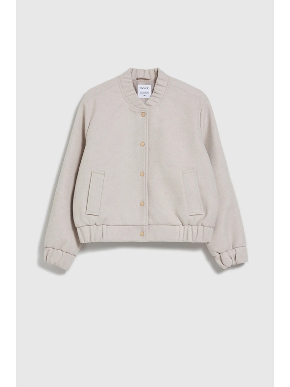 Moodo Béžová dámska bomber bunda Moodo