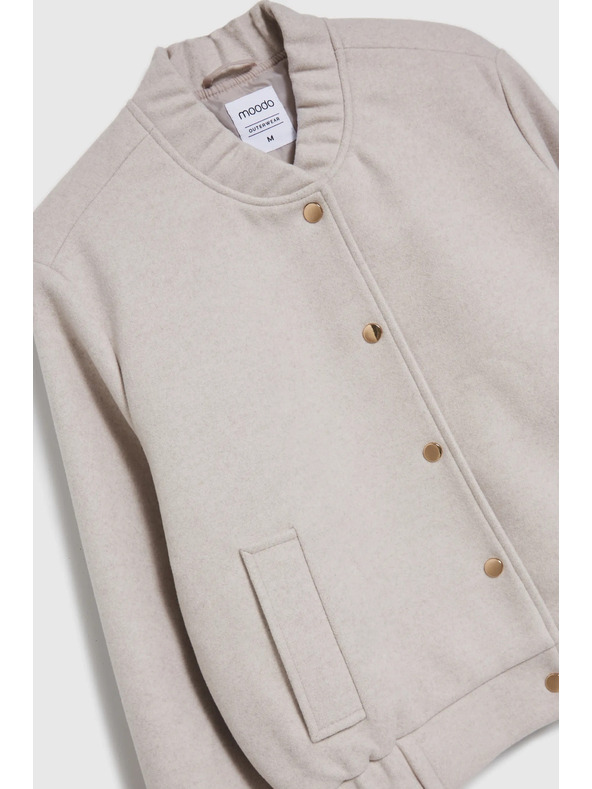 Moodo Béžová dámska bomber bunda Moodo