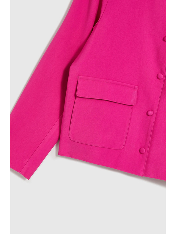 Moodo Bunda na gombíky fuchsiová Moodo