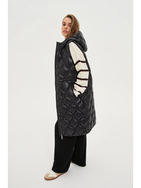 Moodo Prešívaná vesta čierna Moodo