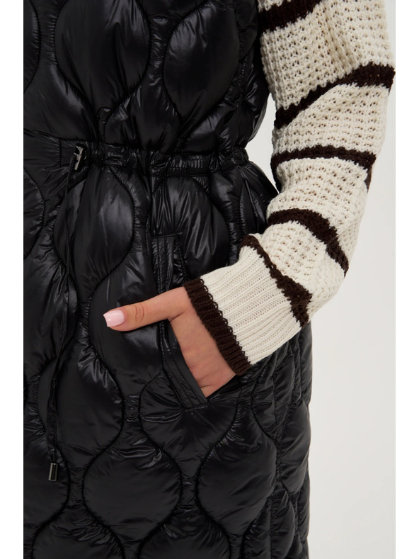 Moodo Prešívaná vesta čierna Moodo