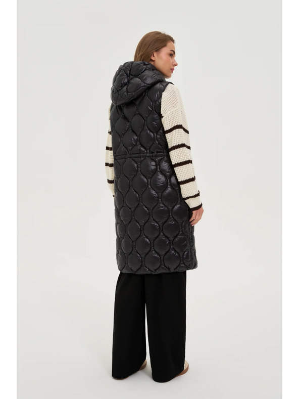 Moodo Prešívaná vesta čierna Moodo