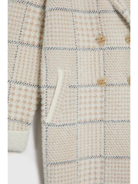 Moodo Kabát kocka béžový Moodo