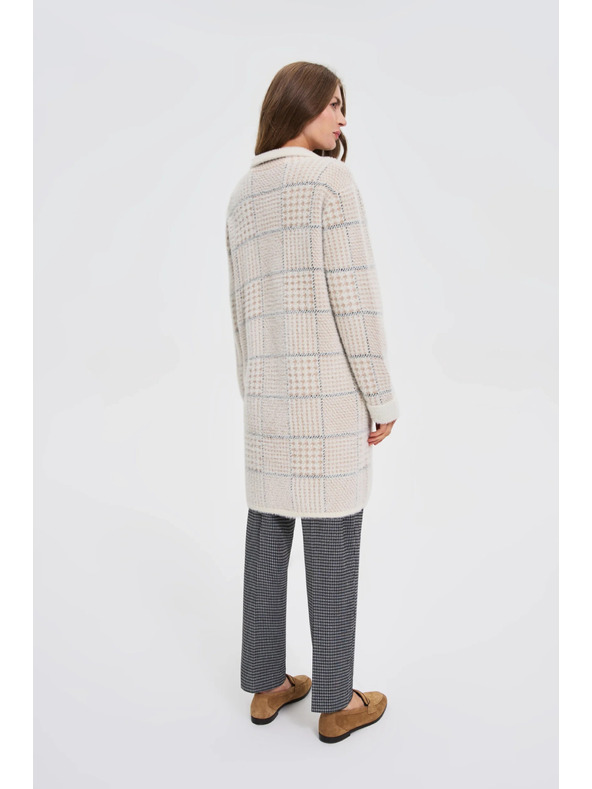 Moodo Kabát kocka béžový Moodo