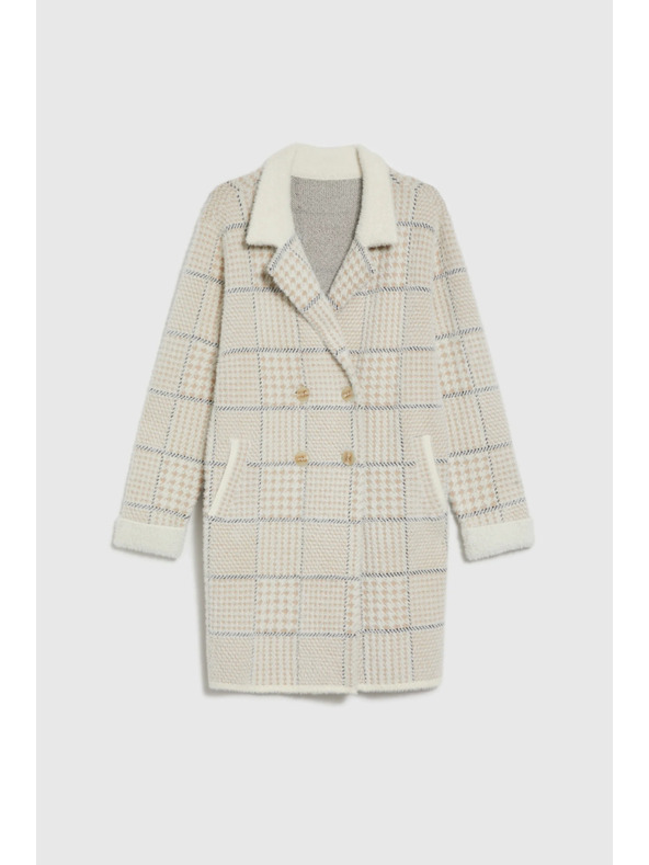 Moodo Kabát kocka béžový Moodo
