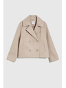 Moodo Krátky béžový kabát Moodo