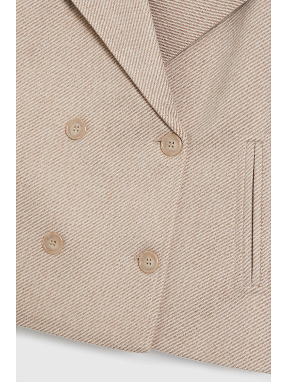 Moodo Krátky béžový kabát Moodo