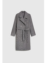 Moodo Kabát s páskom sivý Moodo