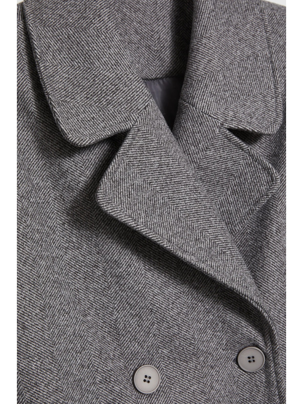 Moodo Kabát s páskom sivý Moodo