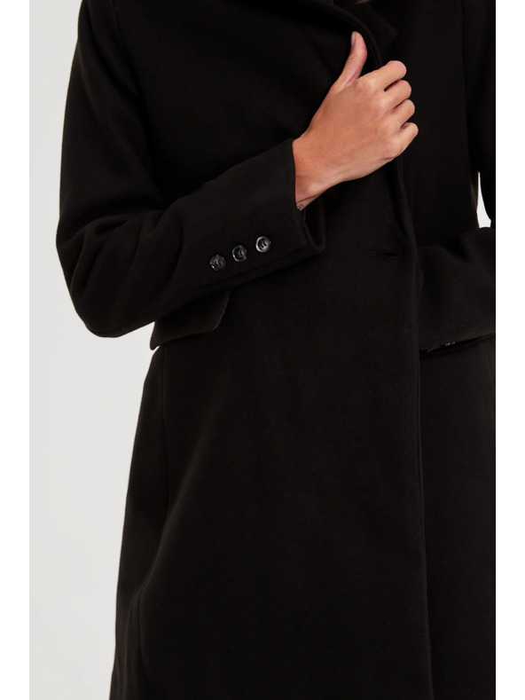 Moodo Dvojradový kabát čierny Moodo