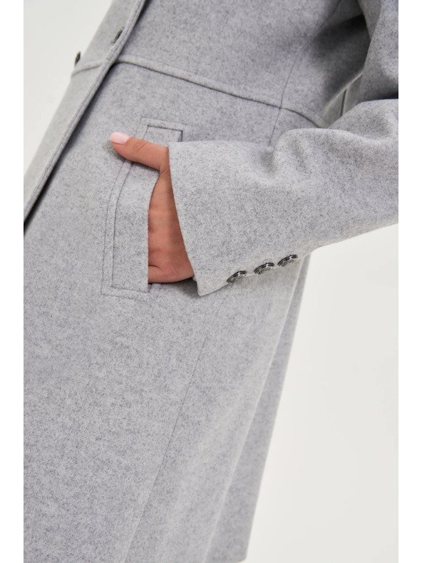 Moodo Krátky sivý kabát Moodo