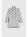Moodo Krátky sivý kabát Moodo