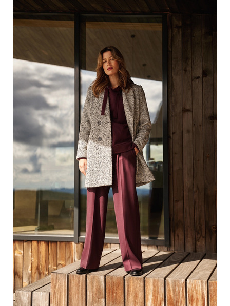 Moodo Kabát rybia kosť sivý Moodo