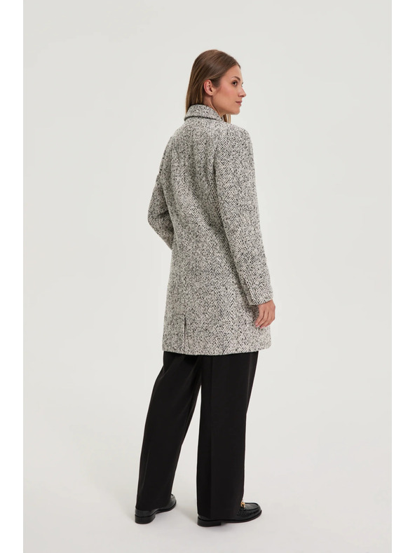 Moodo Kabát rybia kosť sivý Moodo