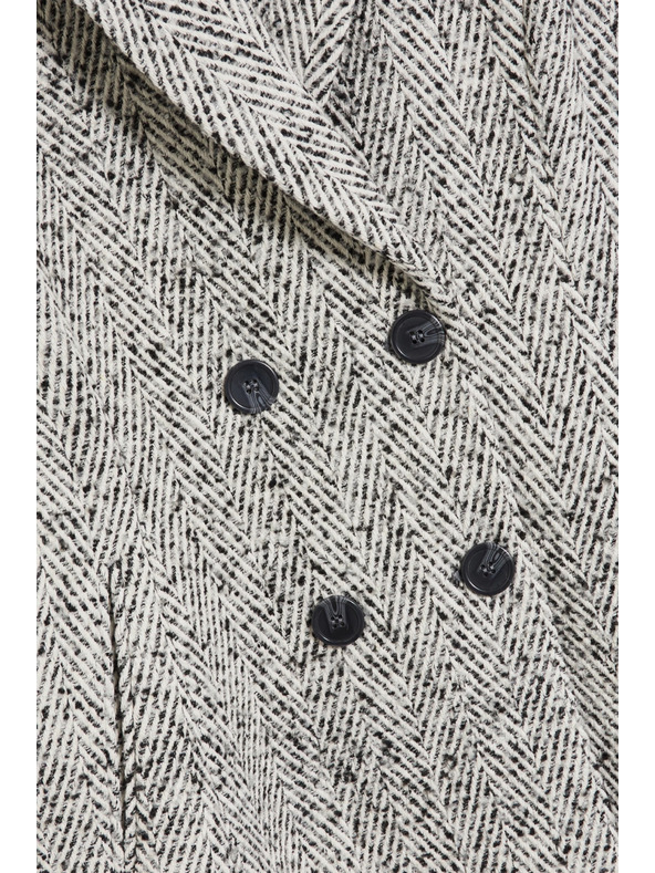 Moodo Kabát rybia kosť sivý Moodo